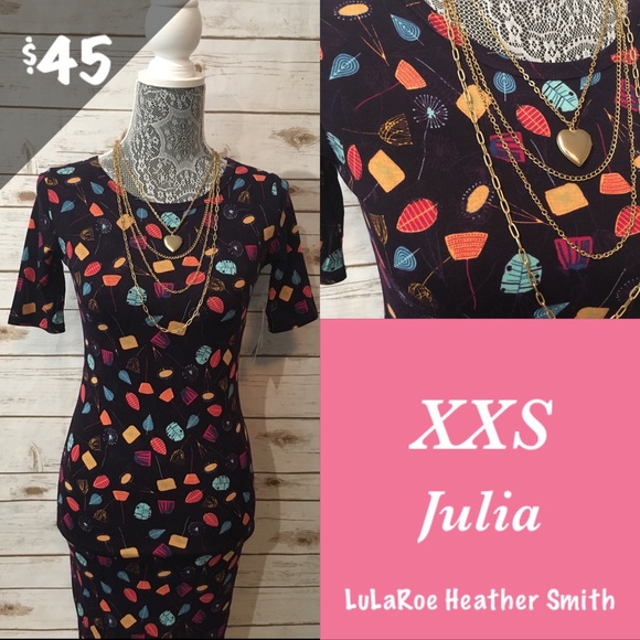 LuLaRoe Julia dress size XXS, NWT - Picture 1 of 2